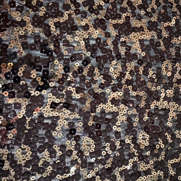 Peter Nygard NEW Sequin Metallic Bronze Brown Tank top XL stretch Y2K party sexy - Picture 3 of 10